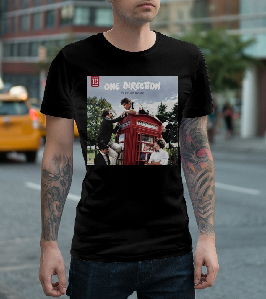 One Direction Take Me Home Red Telephone Booth Scene T-Shirt