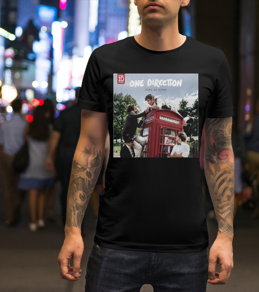 One Direction Take Me Home Red Telephone Booth Scene T-Shirt
