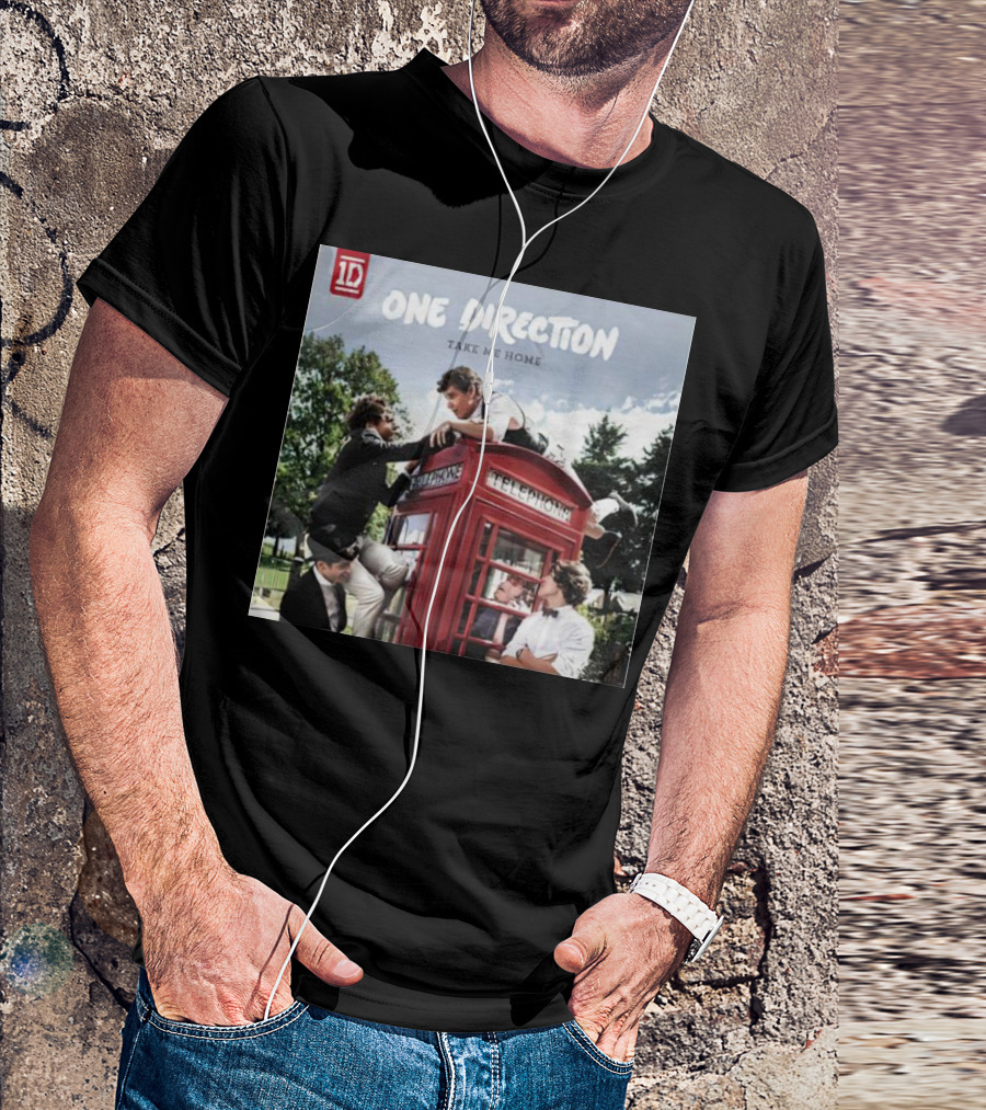 One Direction Take Me Home Red Telephone Booth Scene T-Shirt