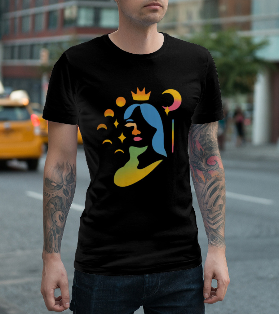 Mxmtoon Gradient Crown Moon Stars T-Shirt