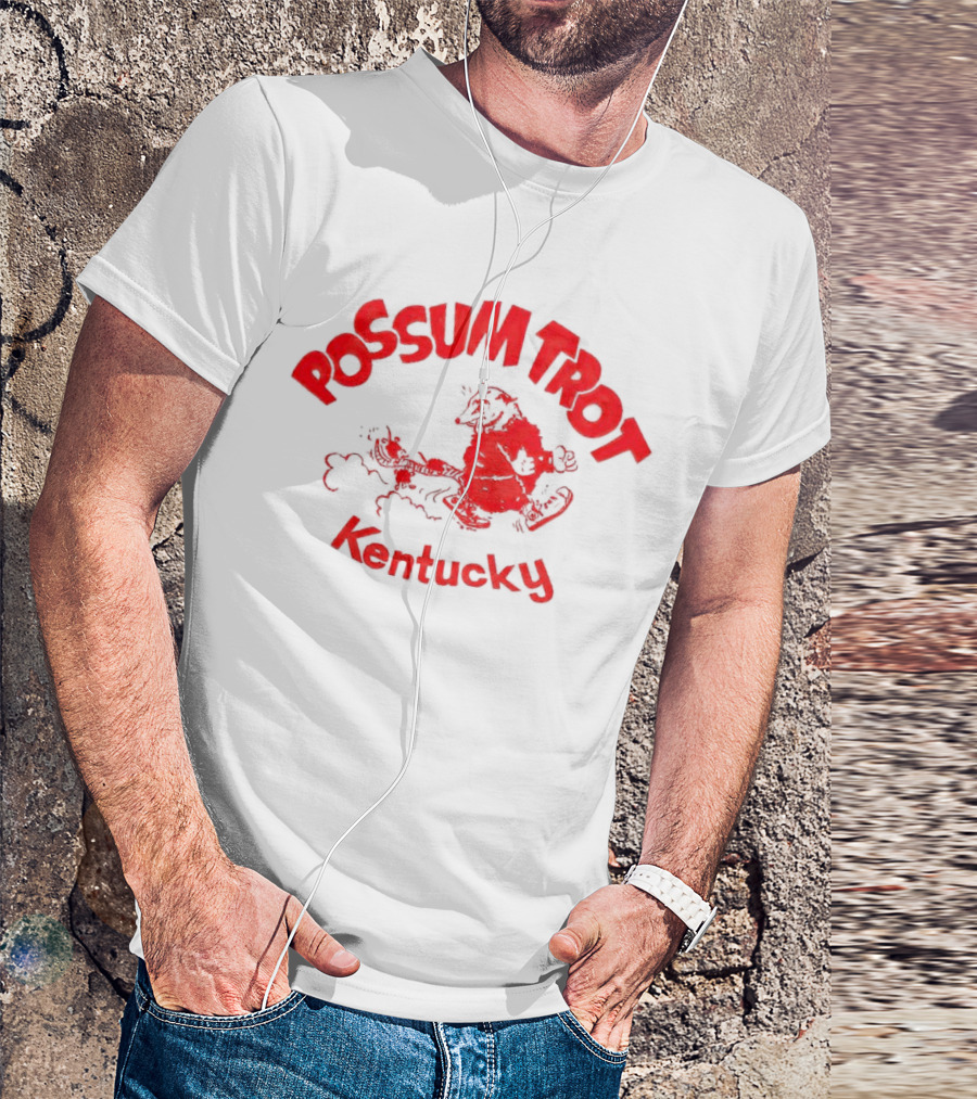 Possum Trot Kentucky Retro Skating Opossum T-Shirt
