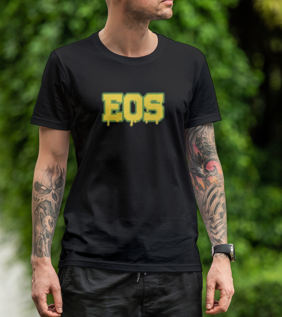 Yah3 Vaultroom Eos Dripping Neon Text T-Shirt