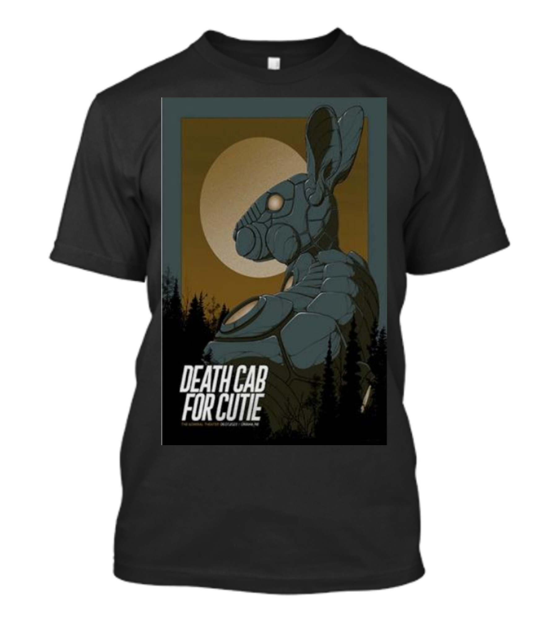 Death Cab For Cutie The Admiral Theater Omaha NE 06.07.2023 Robot Rabbit Moon T-Shirt