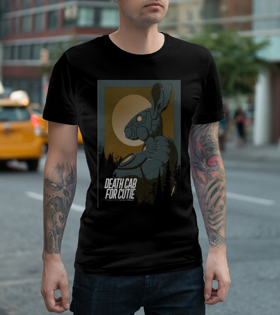 Death Cab For Cutie The Admiral Theater Omaha NE 06.07.2023 Robot Rabbit Moon T-Shirt