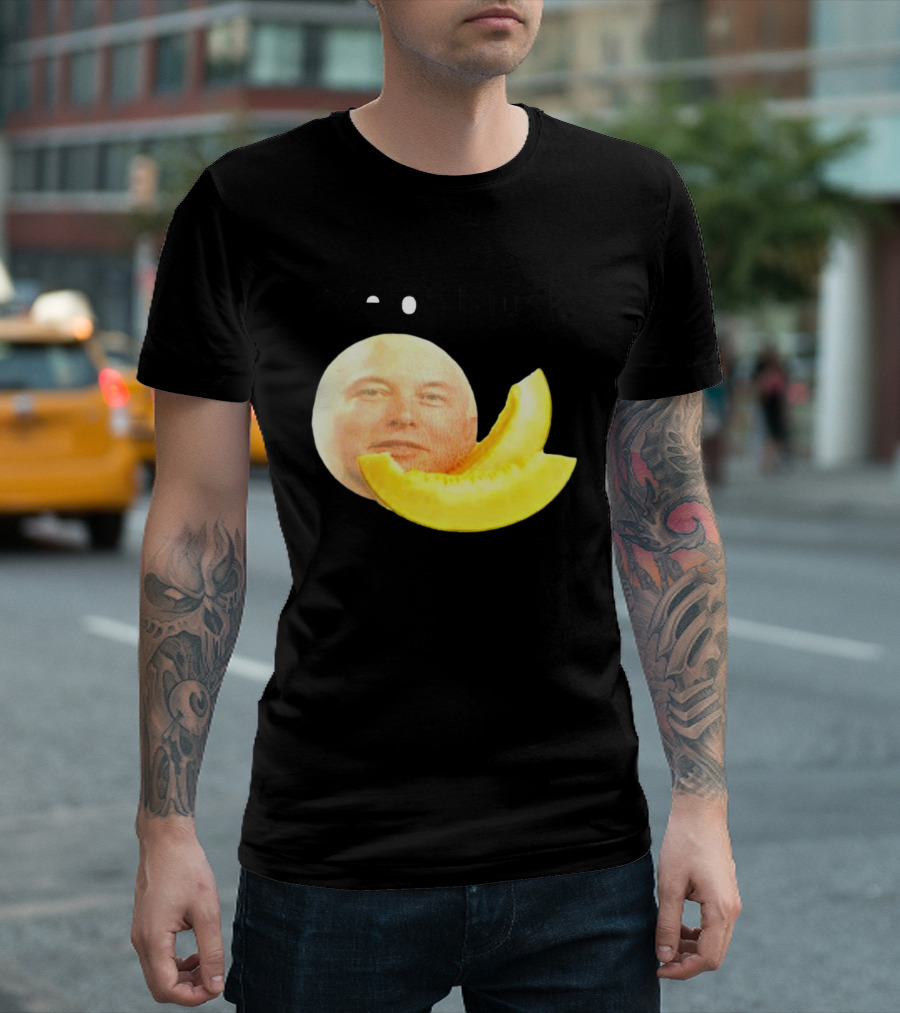 Melon Musk Canary Musk Face With Melon Slice T-Shirt