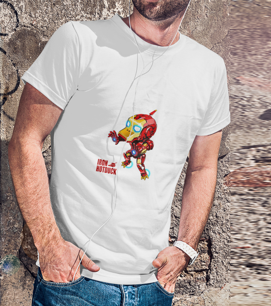Iron Hotduck Character Robot Duck Suit T-Shirt