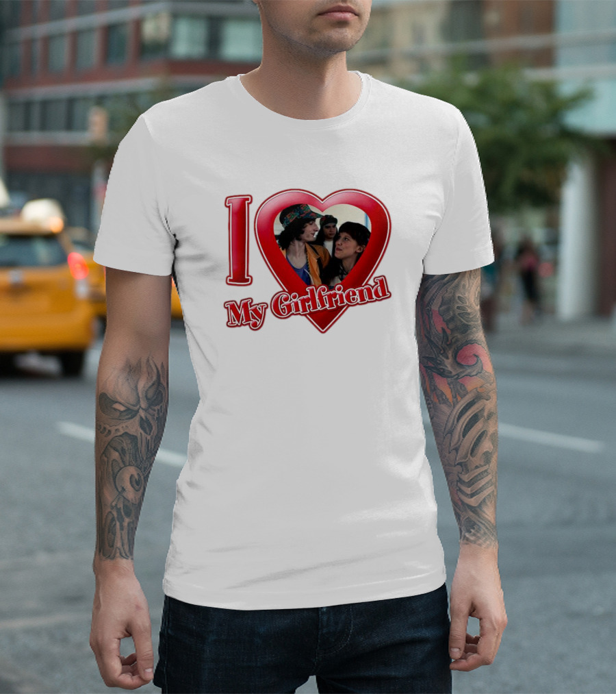 Mike Wheeler I Love My Girlfriend Heart Image T-Shirt