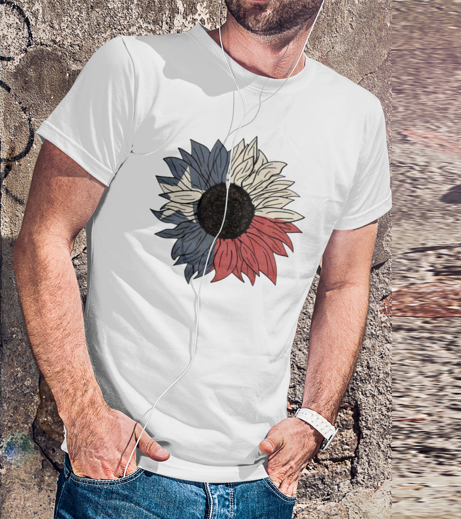 Texas Flag Sunflower Bloom T-Shirt