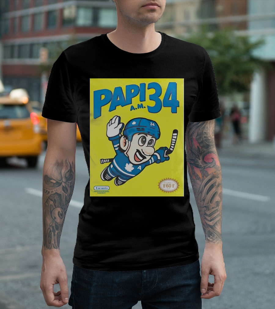 Toronto Maple Leafs Papi 34 A.M. Hockey Toronto Professional Hockey T-Shirt