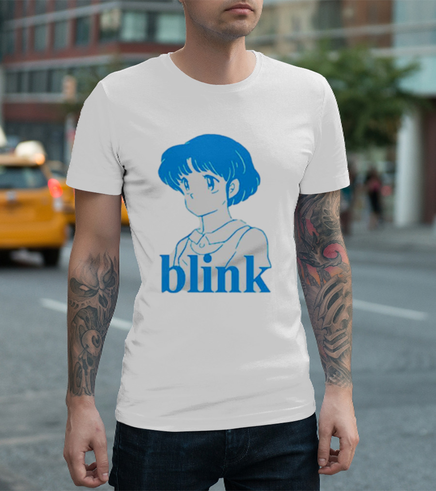 Blink Anime Girl Blue T-Shirt