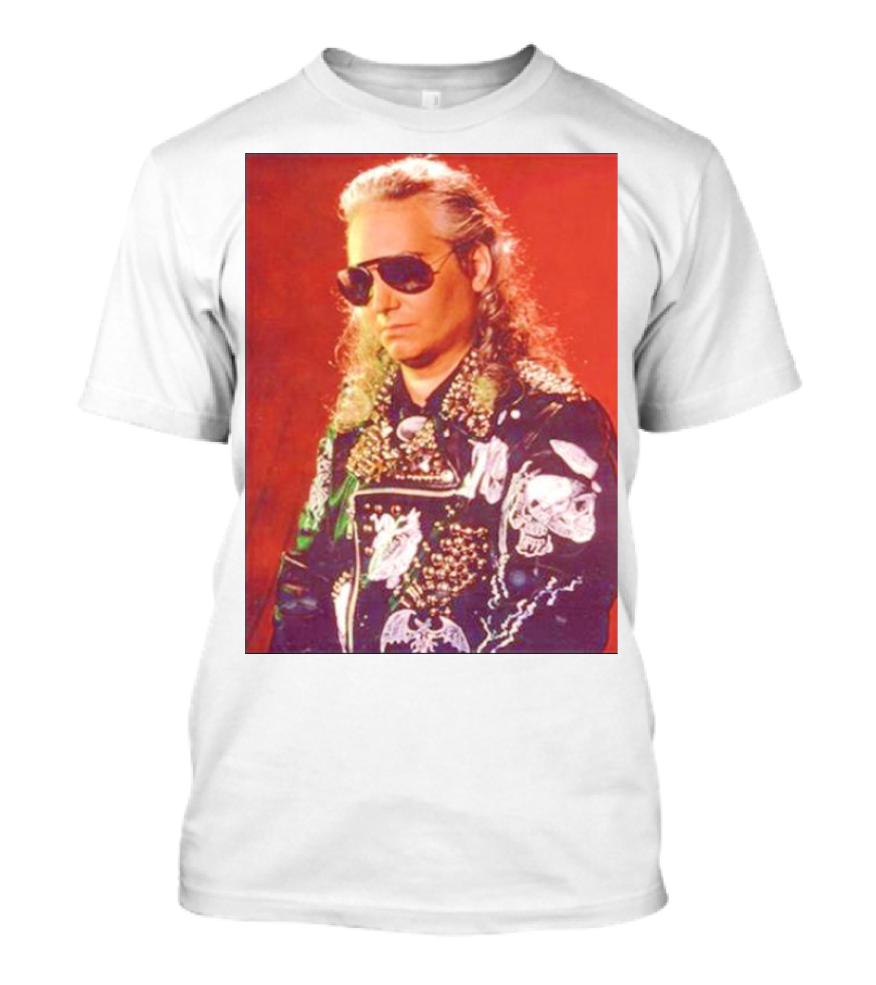 Jim Steinman Der Tanz Der Vampire Gothic Leather Jacket And Sunglasses T-Shirt