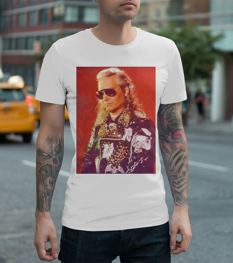 Jim Steinman Der Tanz Der Vampire Gothic Leather Jacket And Sunglasses T-Shirt