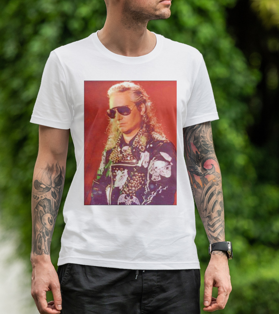 Jim Steinman Der Tanz Der Vampire Gothic Leather Jacket And Sunglasses T-Shirt