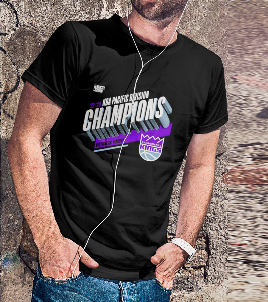 22-23 Sacramento Kings NBA Pacific Division Champions Destination Playoffs T-Shirt