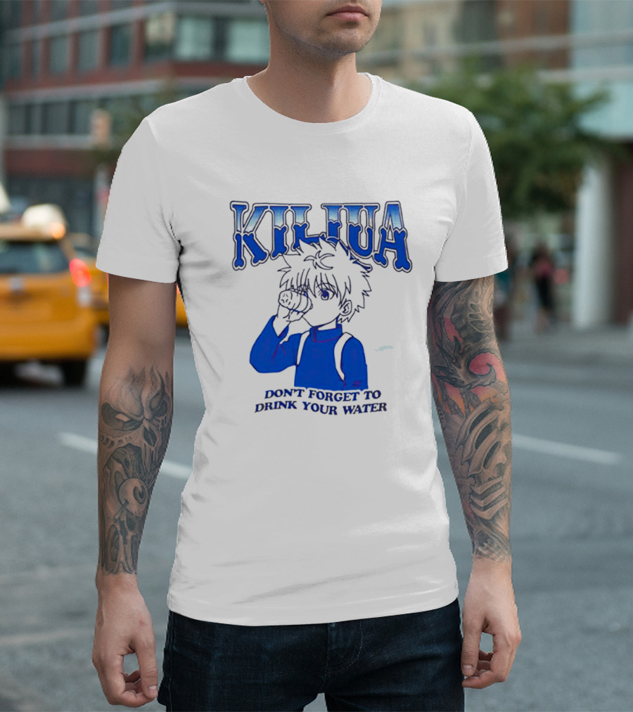 Killua Zoldyck Don't Forget to Drink Your Water T-Shirt