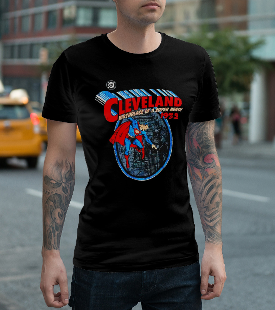 Cleveland Birthplace of a Super Hero Superman 1932 T-Shirt