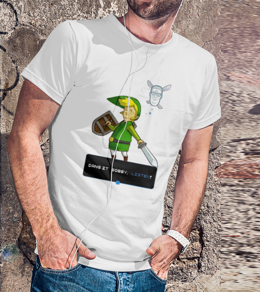 Dang It Bobby Listen Link Parody Navi Crossover T-Shirt