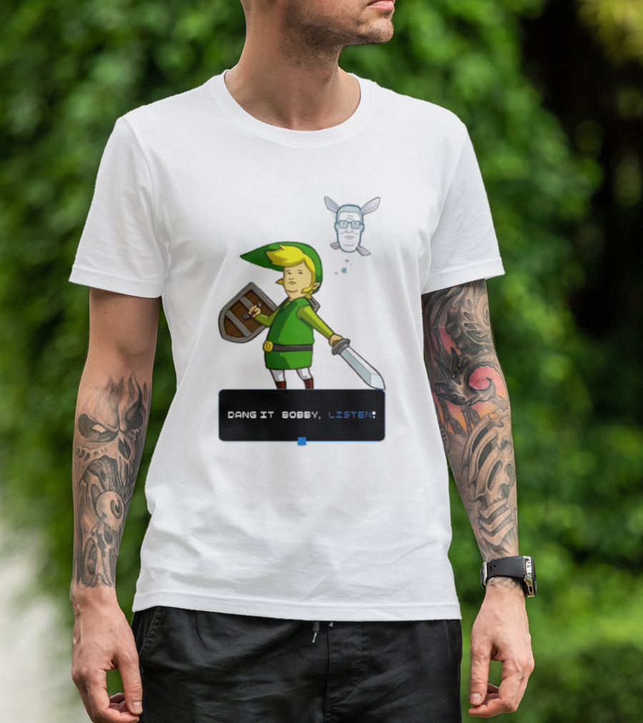 Dang It Bobby Listen Link Parody Navi Crossover T-Shirt