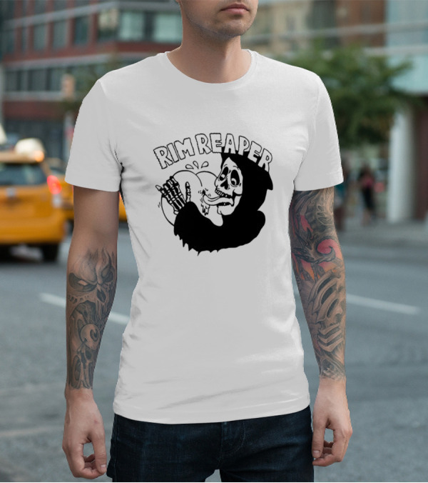 Rim Reaper Grim Reaper Skeleton With Tire T-Shirt