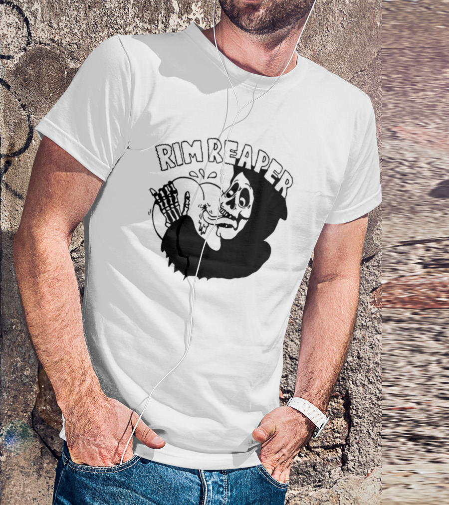 Rim Reaper Grim Reaper Skeleton With Tire T-Shirt