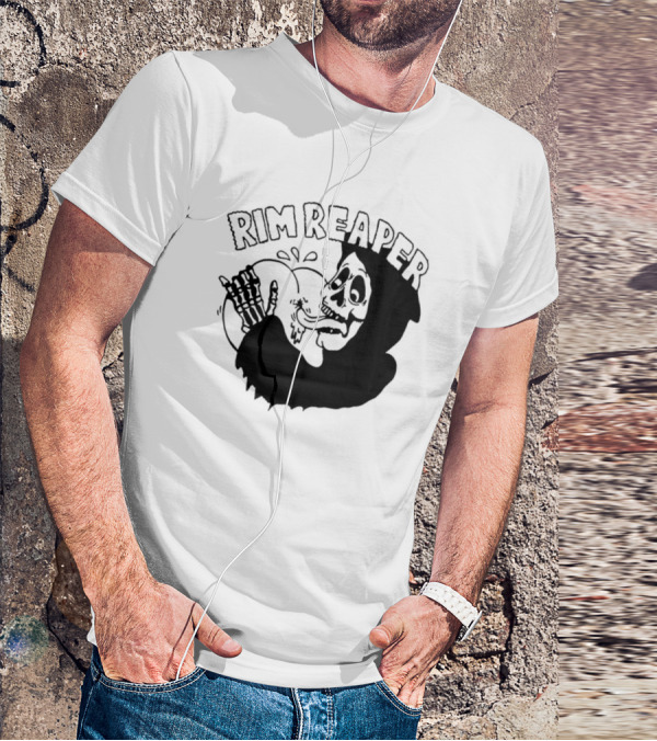 Rim Reaper Grim Reaper Skeleton With Tire T-Shirt