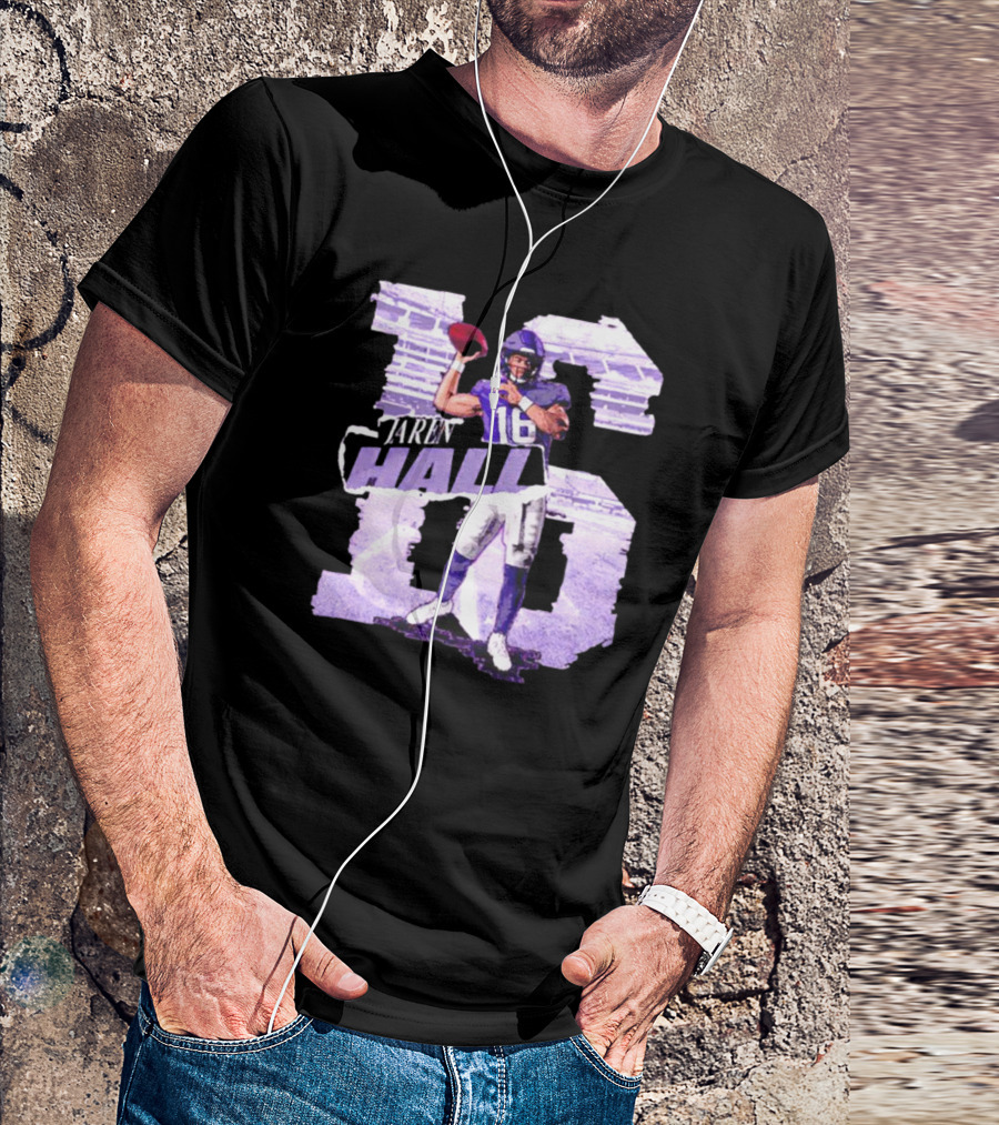 Jaren Hall Minnesota Number 16 Football Player T-Shirt