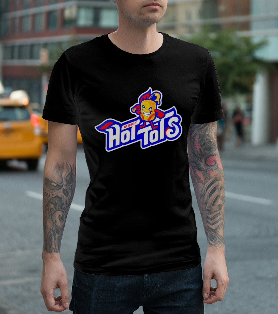 Minot Hot Tots Flame Character T-Shirt