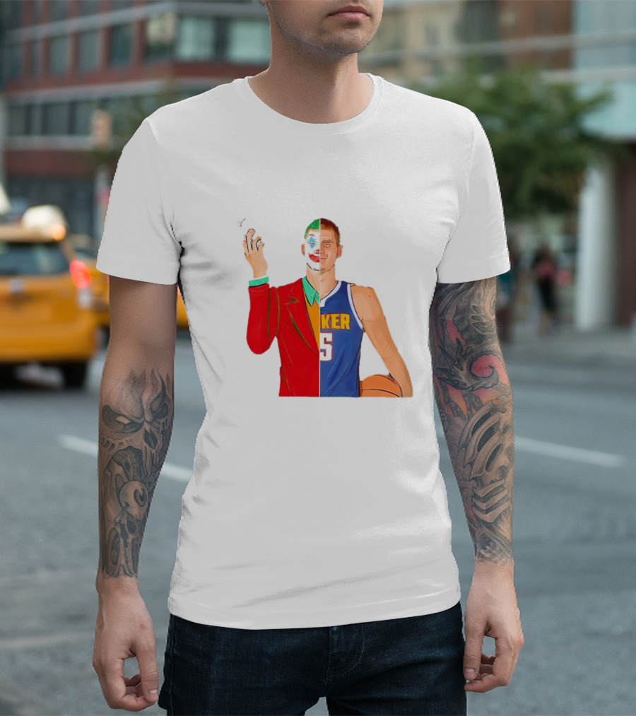 Nikola Jokic The Joker Dual Basketball Character T-Shirt