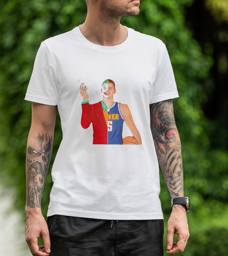 Nikola Jokic The Joker Dual Basketball Character T-Shirt
