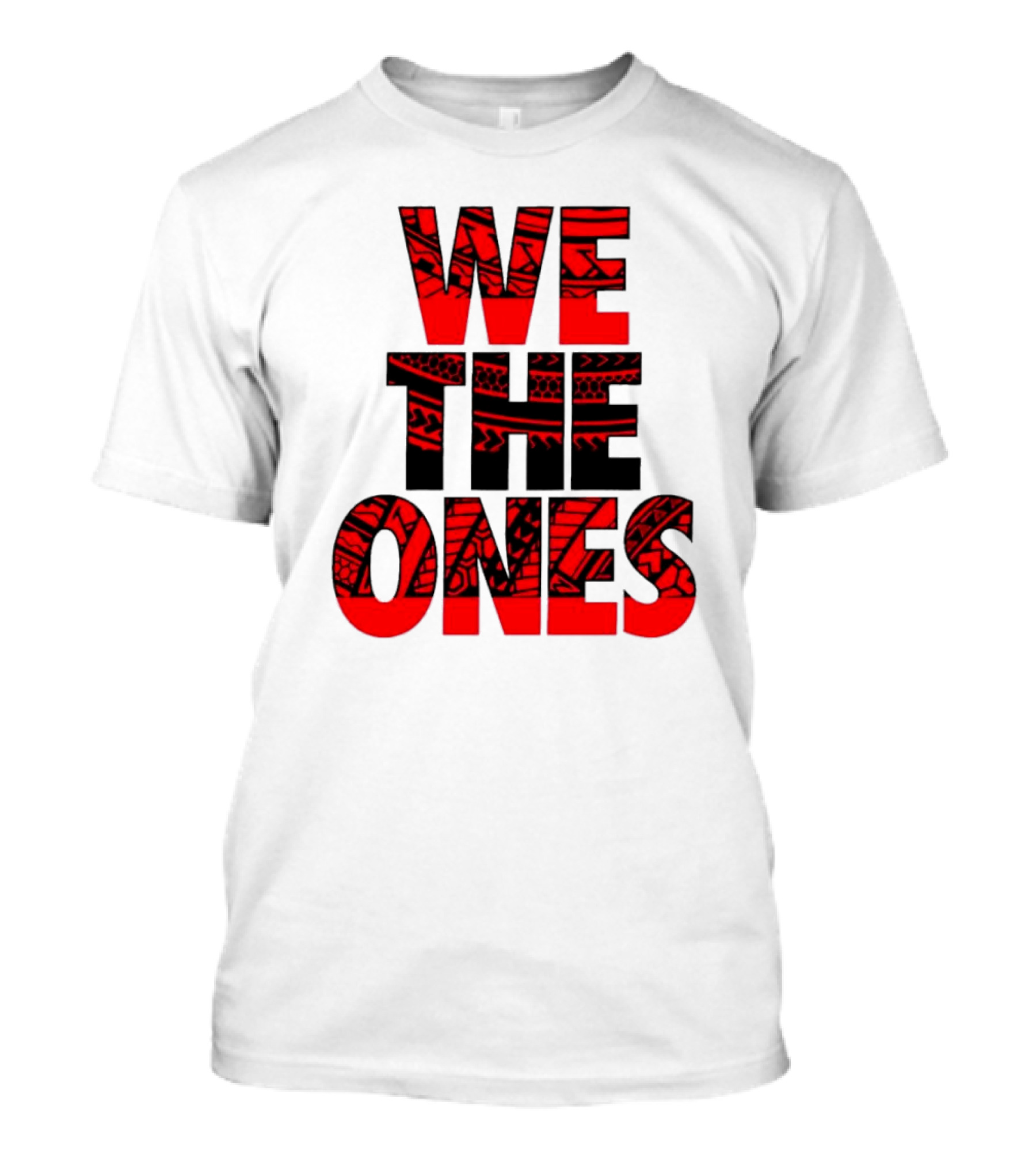 Usos We The Ones Tribal Pattern Text T-Shirt