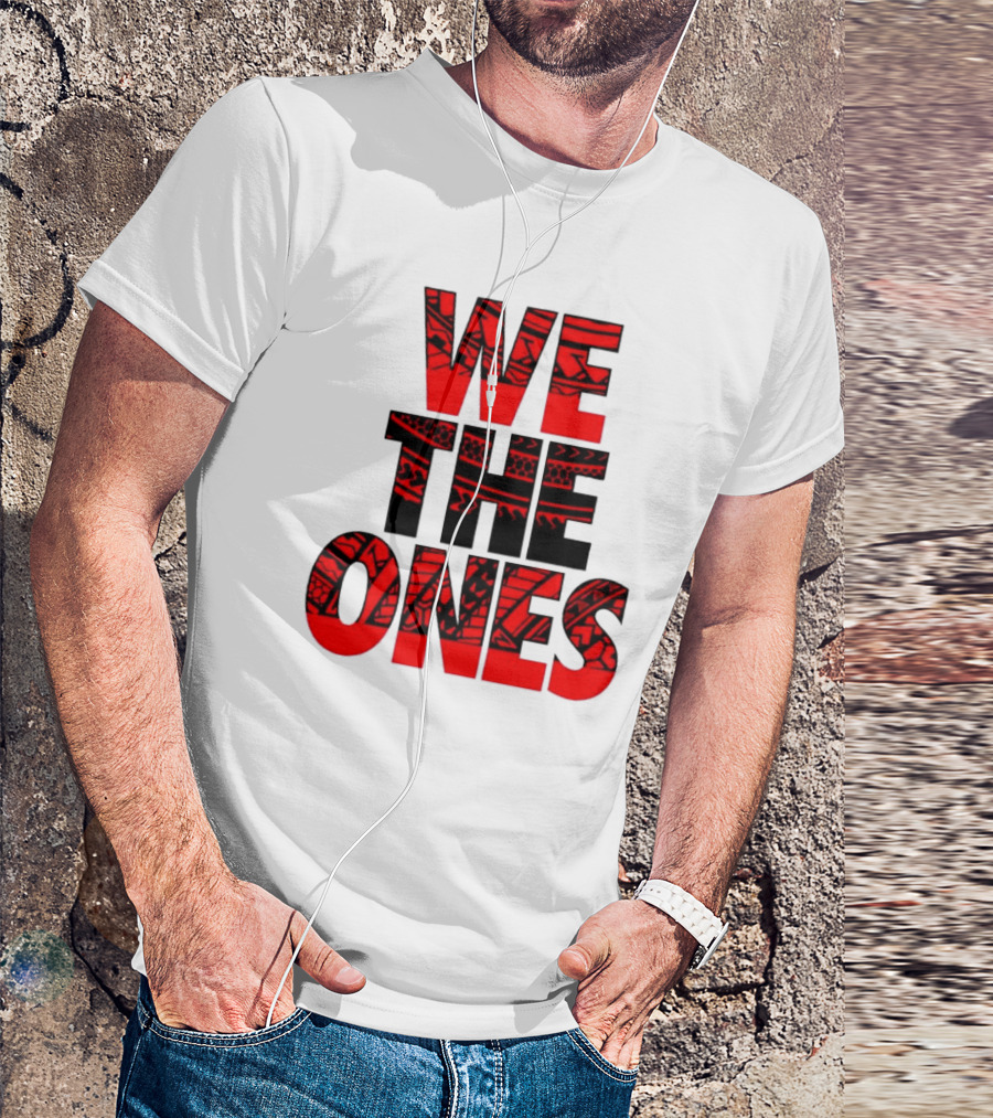 Usos We The Ones Tribal Pattern Text T-Shirt