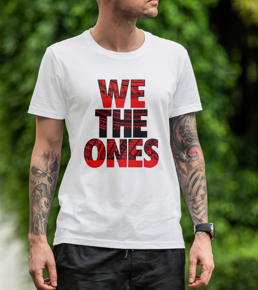Usos We The Ones Tribal Pattern Text T-Shirt