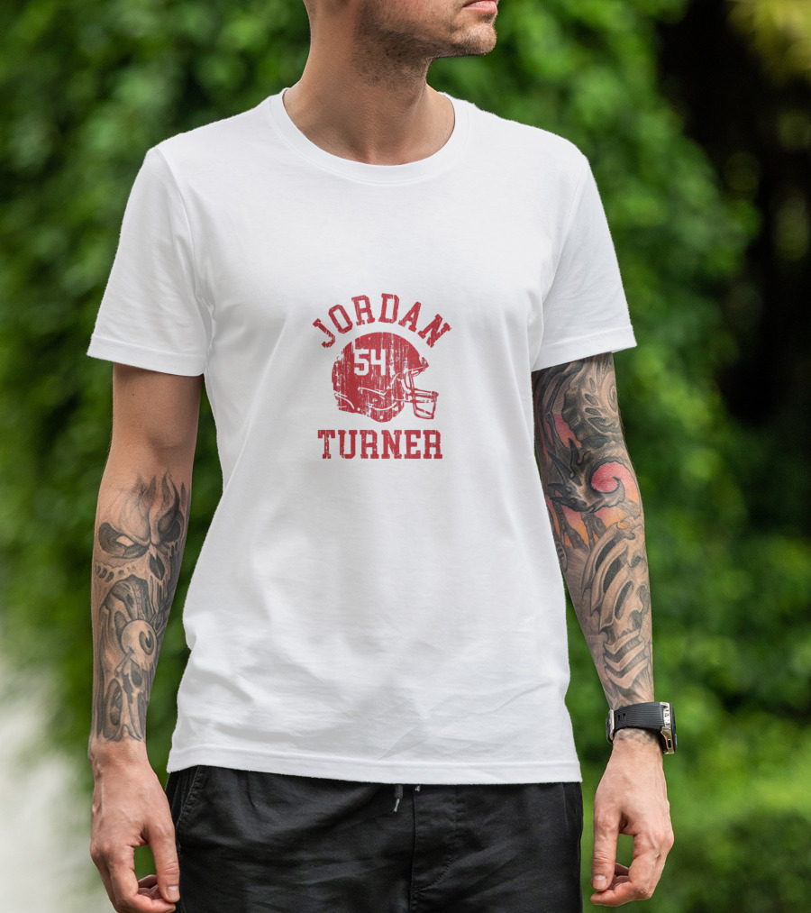 Jordan Turner 54 Wisconsin Badgers Football Helmet T-Shirt