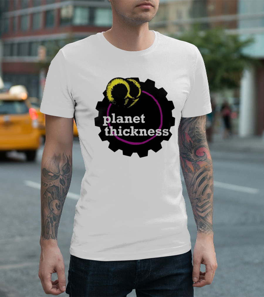 Planet Thickness Tennis Ball Circle Gear Emblem T-Shirt
