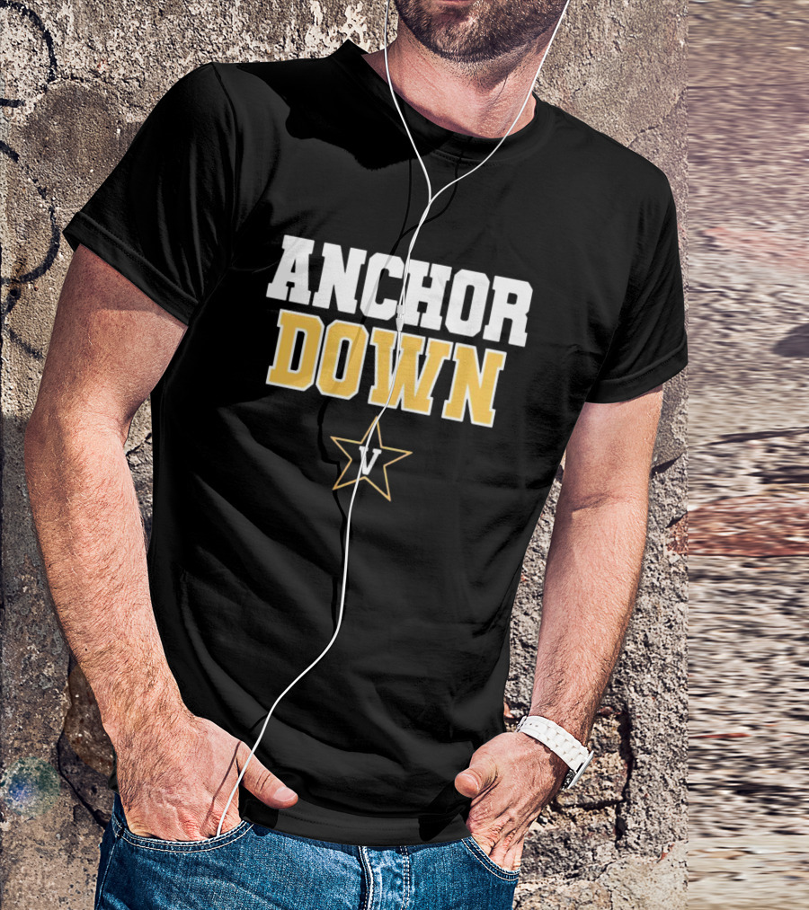 Vanderbilt Baseball Anchor Down Star V T-Shirt