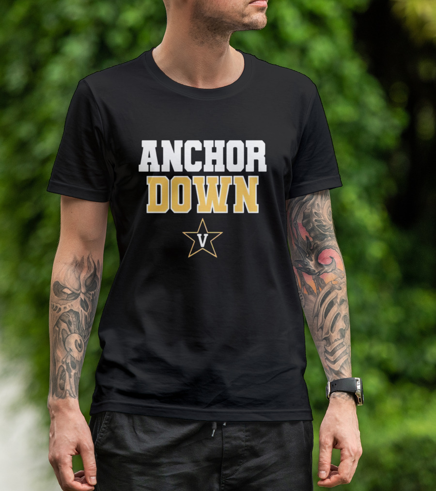 Vanderbilt Baseball Anchor Down Star V T-Shirt