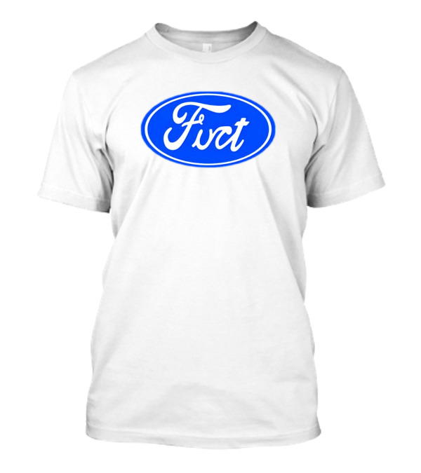 Fuct Funny Ford Logo Parody Oval Blue T-Shirt