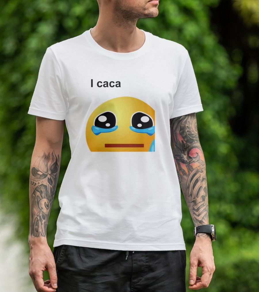 I Caca Crying Emoji Meme T-Shirt