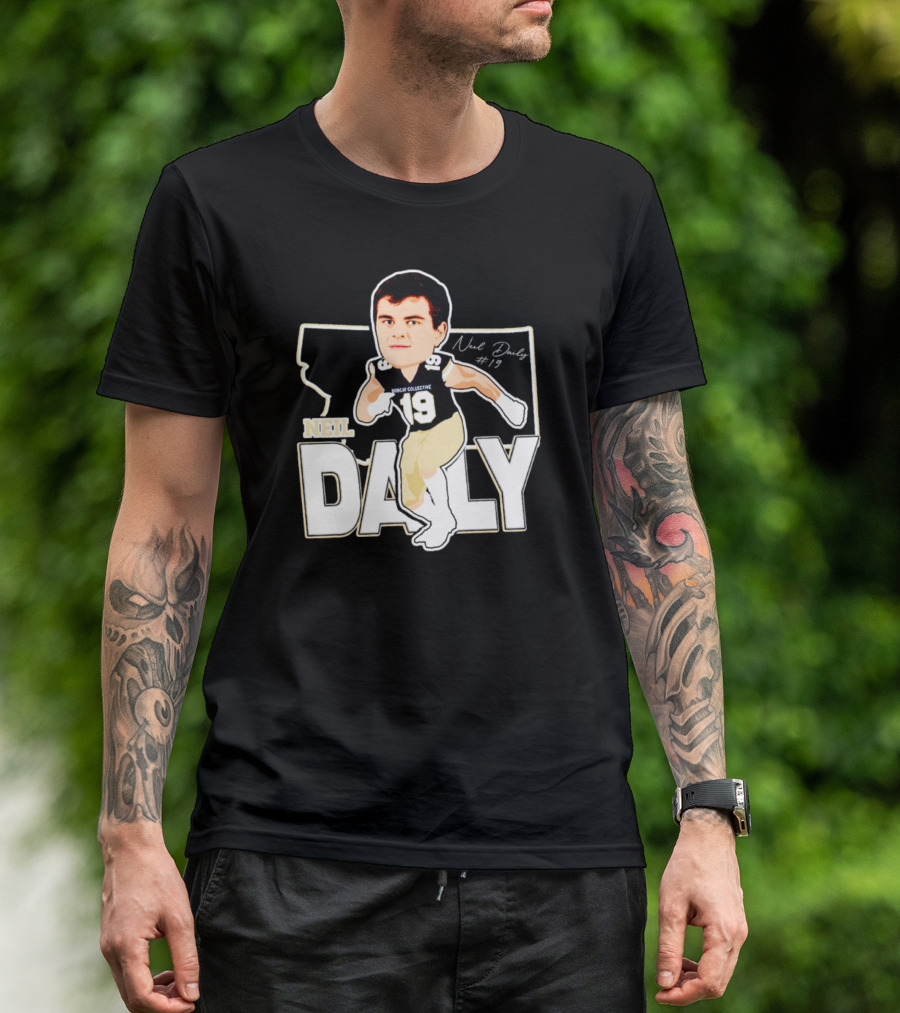 Neil Daily Noah Collective #19 Football Cartoon T-Shirt
