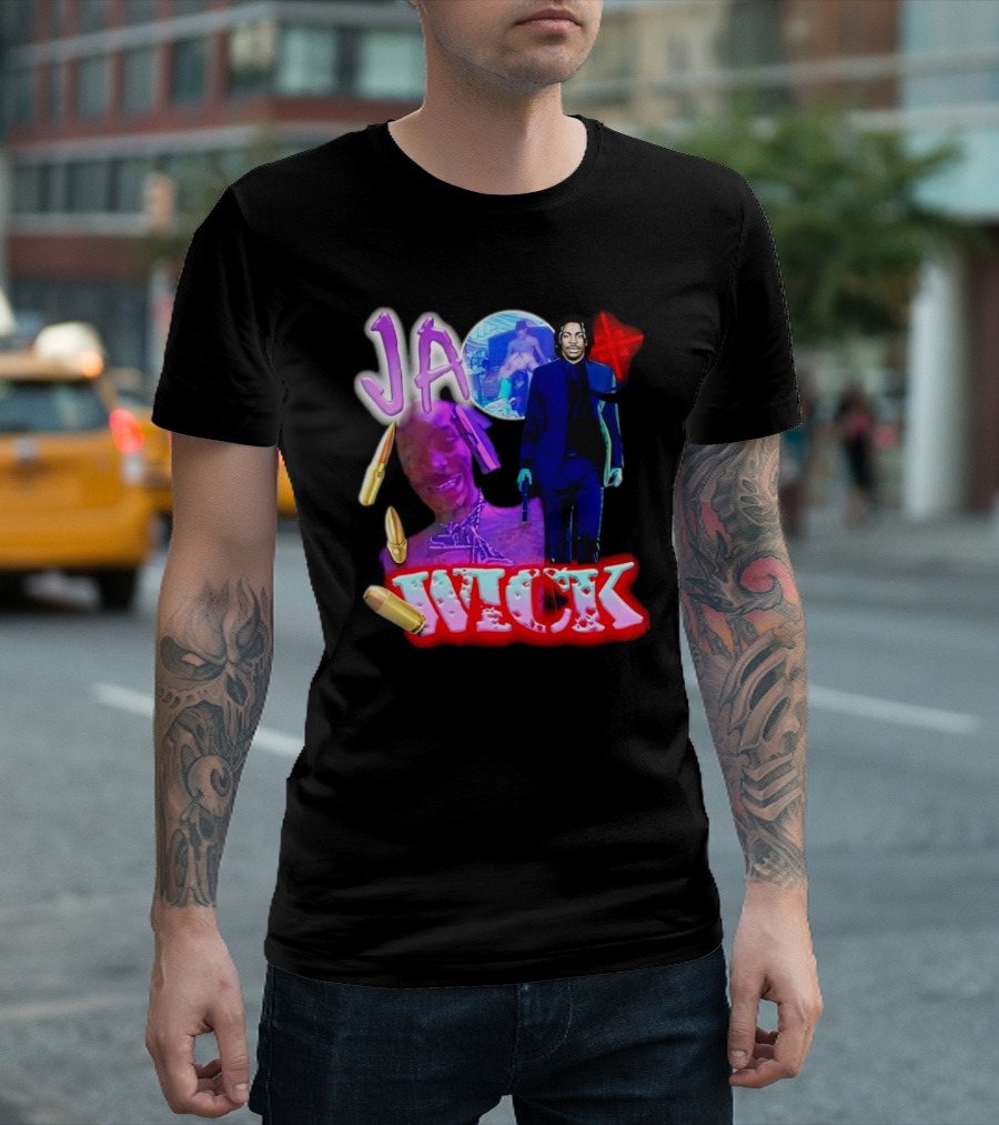 Ja Wick Bullet Portraits Action Concept T-Shirt
