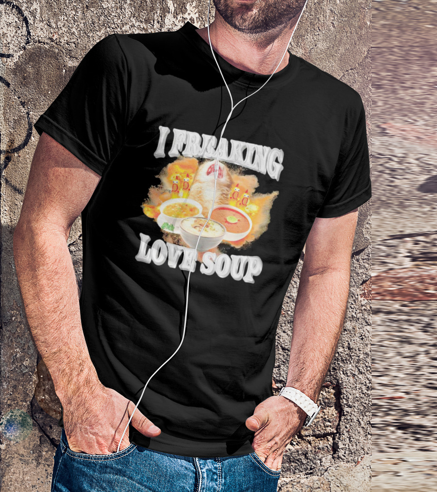 I Freaking Love Soup Cat With Various Bowls And Owls T-Shirt