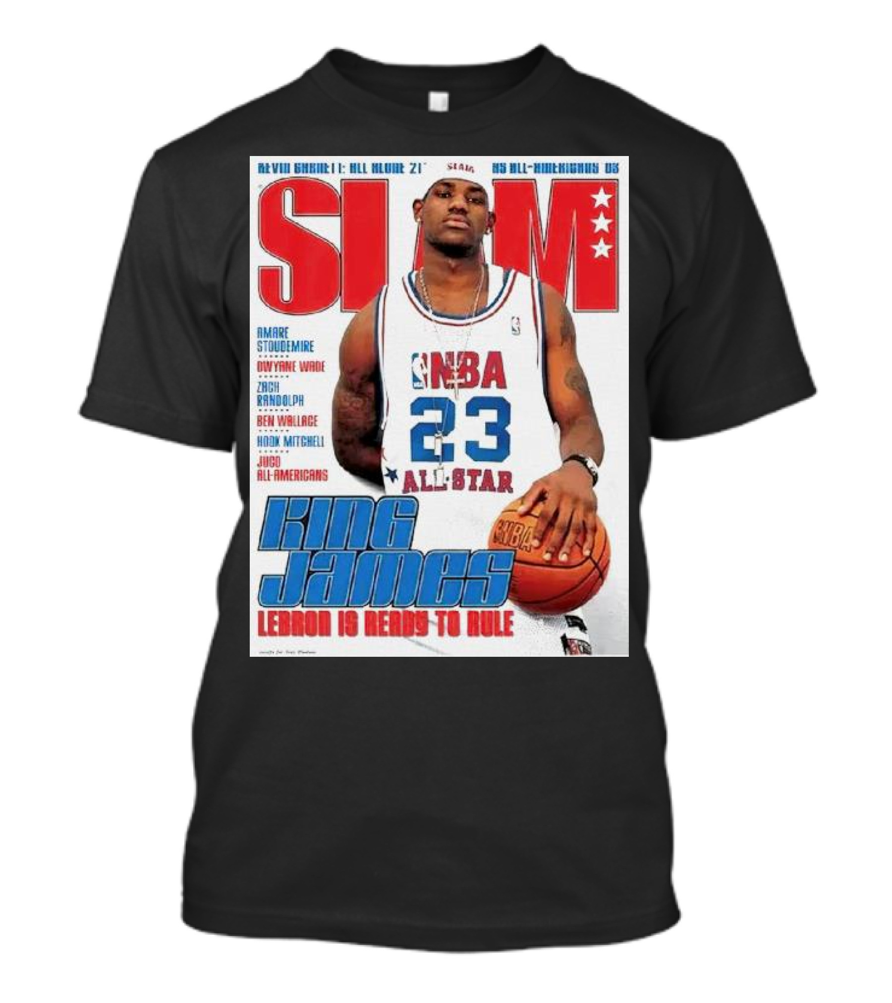 King James LeBron Is Ready To Rule NBA All-Star 23 Slam Magazine Cover T-Shirt