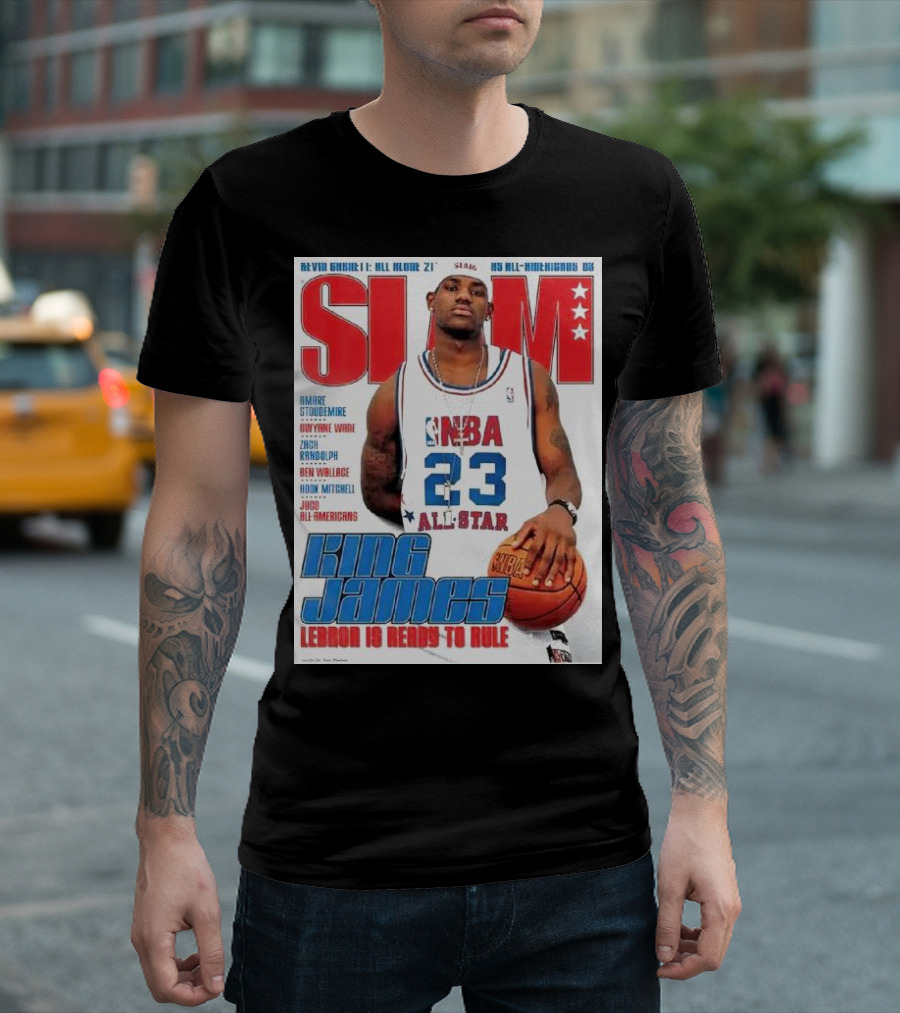King James LeBron Is Ready To Rule NBA All-Star 23 Slam Magazine Cover T-Shirt