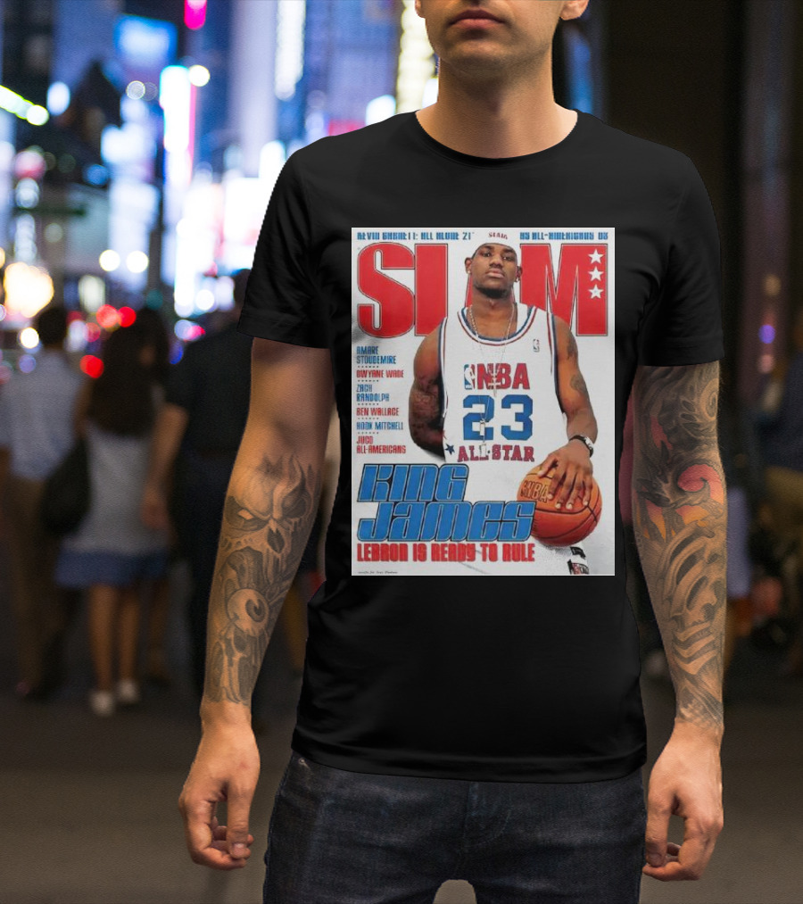 King James LeBron Is Ready To Rule NBA All-Star 23 Slam Magazine Cover T-Shirt