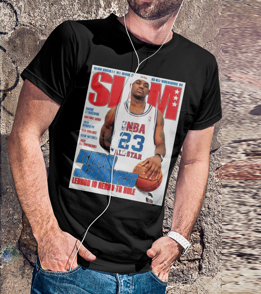 King James LeBron Is Ready To Rule NBA All-Star 23 Slam Magazine Cover T-Shirt