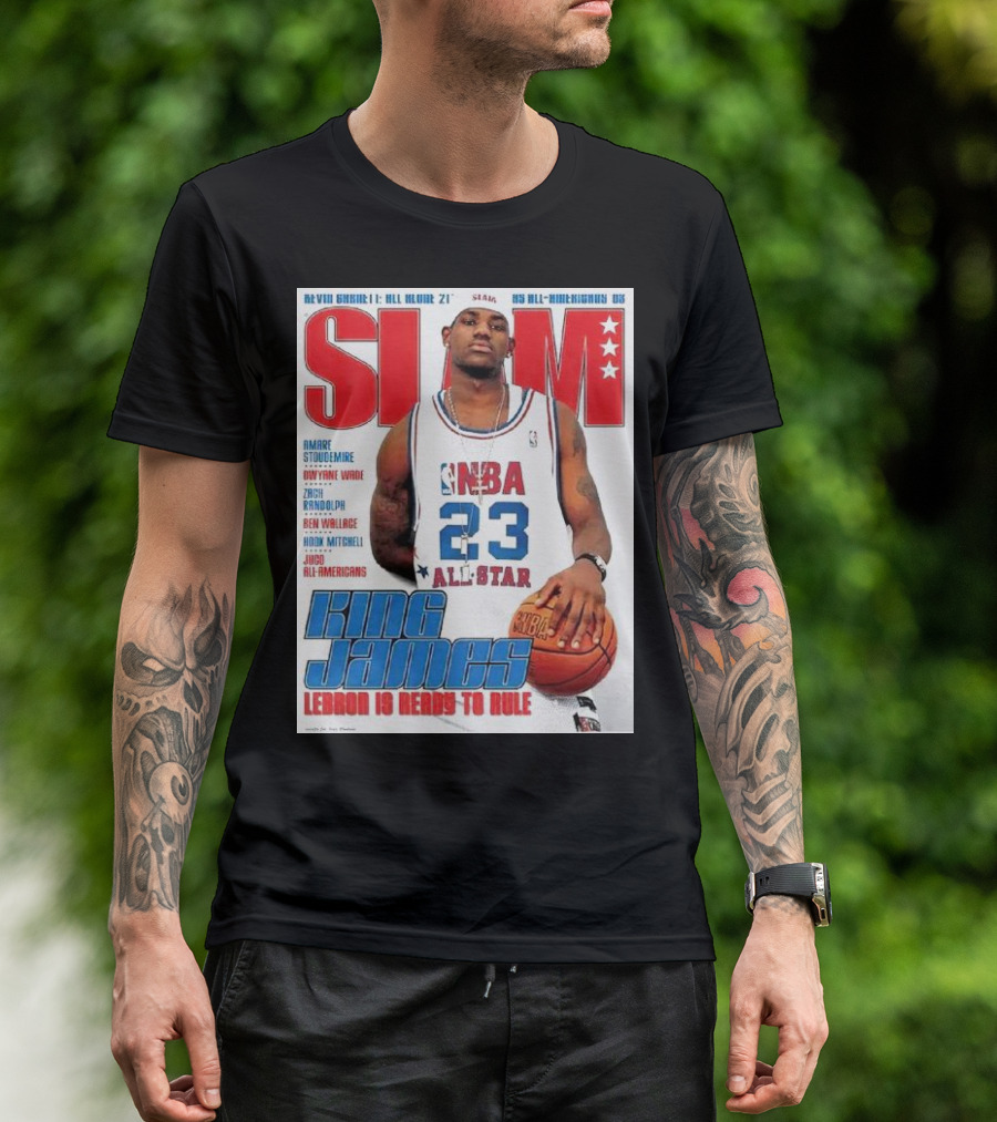 King James LeBron Is Ready To Rule NBA All-Star 23 Slam Magazine Cover T-Shirt