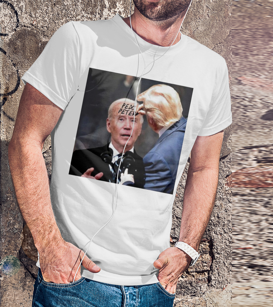 Trump Writes Pedo Peter On Biden's Forehead Image T-Shirt