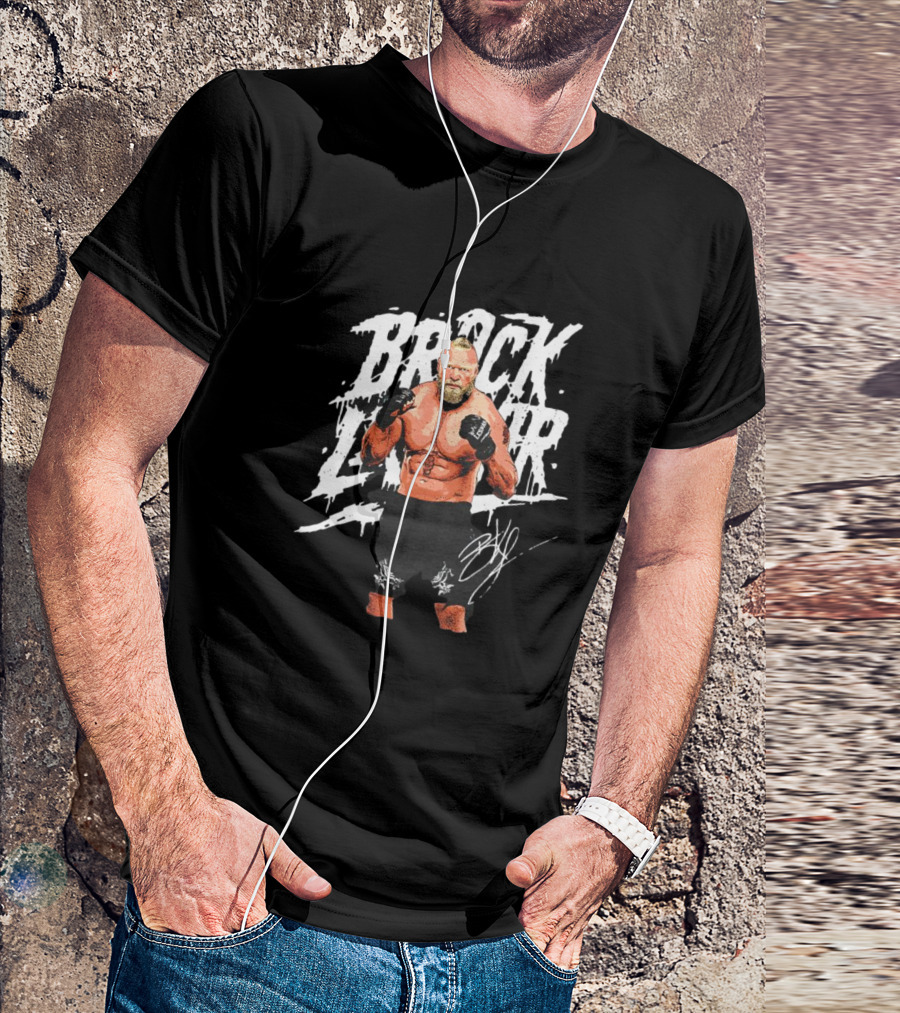 Brock Lesnar Rough Signature MMA Fighter T-Shirt