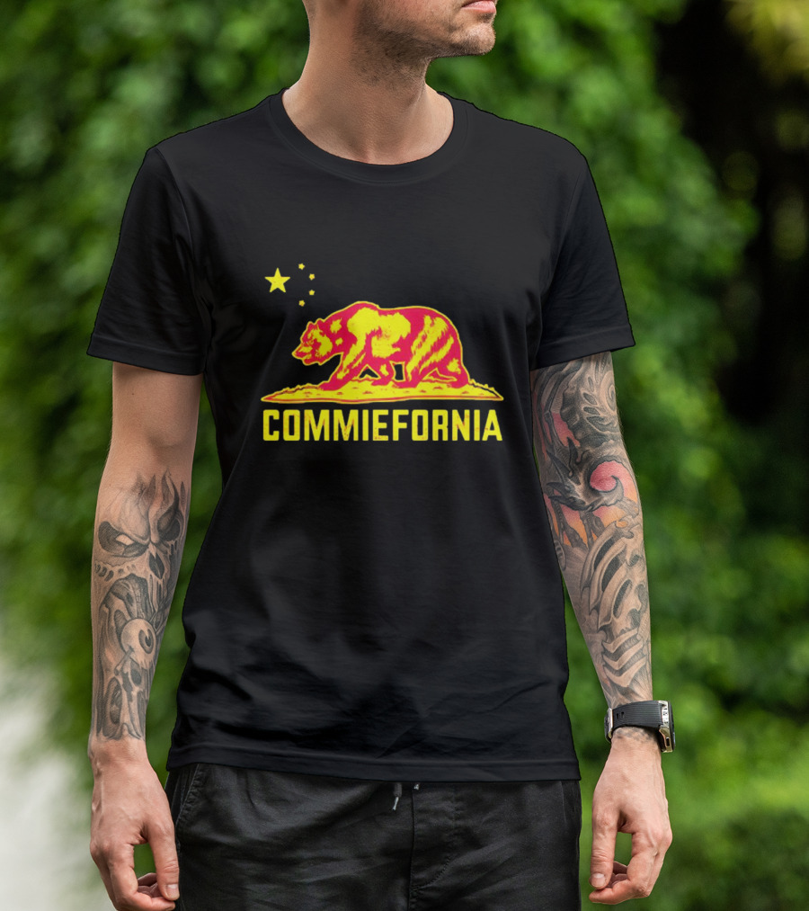 Commiefornia Red Bear Star California Republic T-Shirt