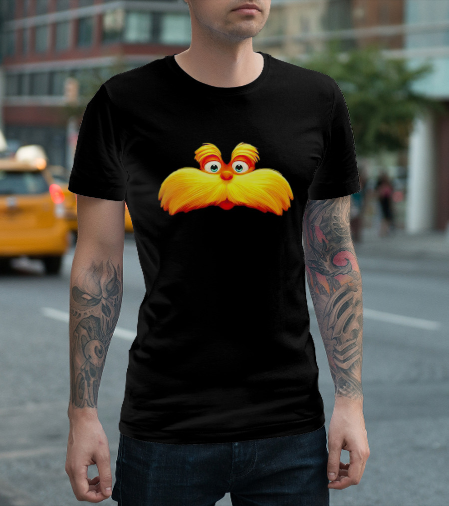 Dr. Seuss The Lorax Mustache Icon Face T-Shirt